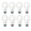 Bulbrite 9w Dimmable Frost A19 LED Light Bulbs Medium (E26) Base, 5000K Soft Daylight Light, 800 Lumens, 8PK 862720